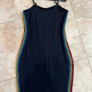 Black rainbow express dress